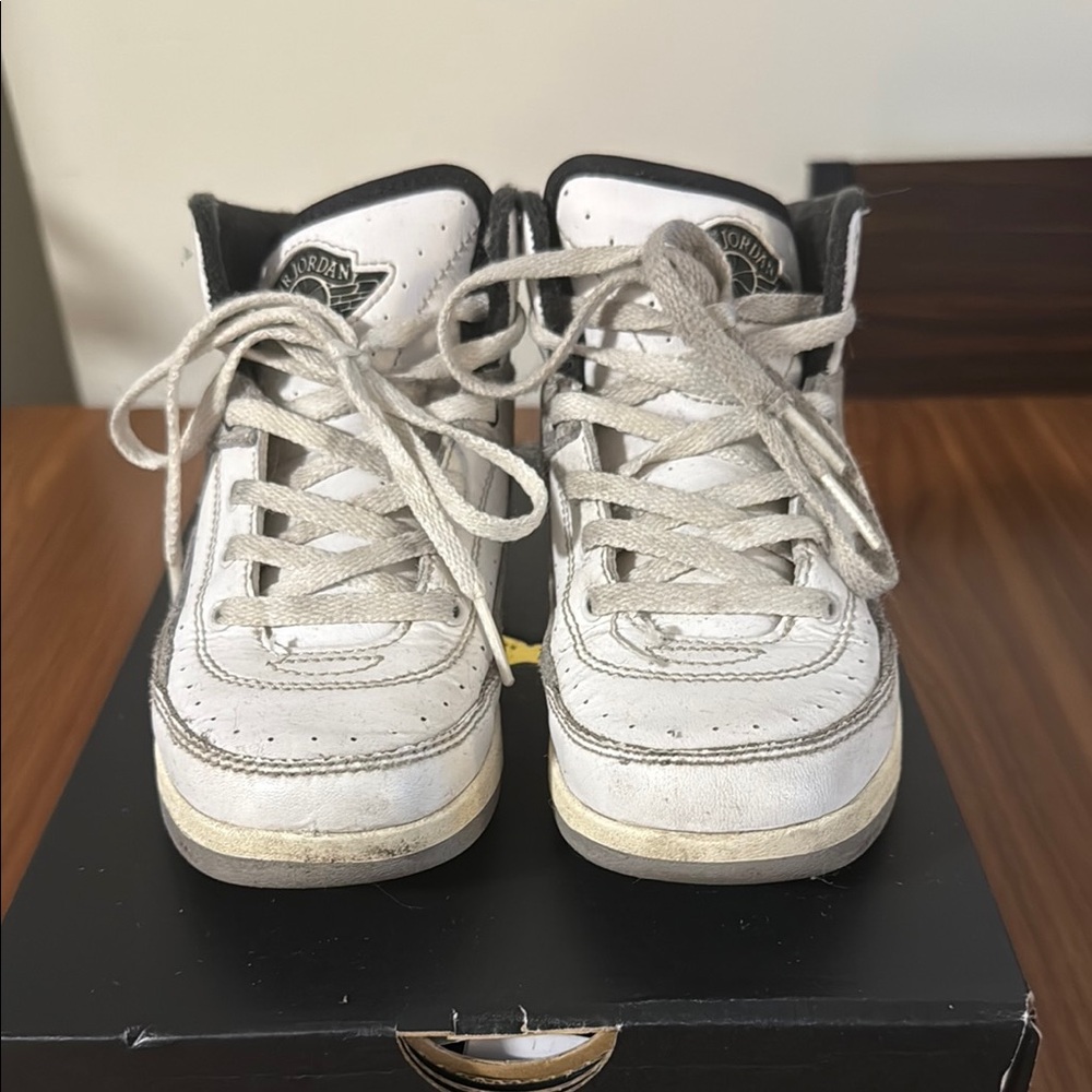 Kids White and Black Sneakers